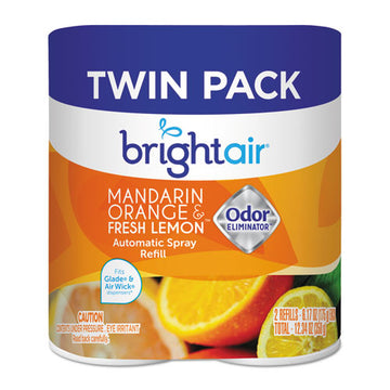 BRIGHT Air® Automatic Spray Air Freshener Refill, Mandarin Orange And Fresh Lemon, 6.17 Oz Aerosol Spray  6-carton freeshipping - TVN Wholesale